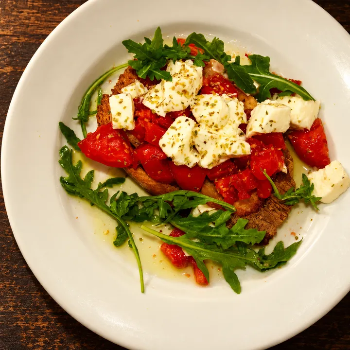 Bruschetta mit Tomaten und Mozzarella