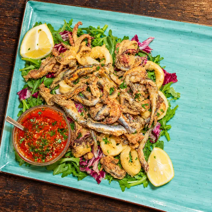 Gemischte Fischfritüre